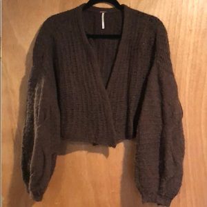 Free People Cropped Cardigan Sweater